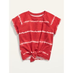 Old Navy Loose Tie-Hem Cropped Short-Sleeve Sweatshirt